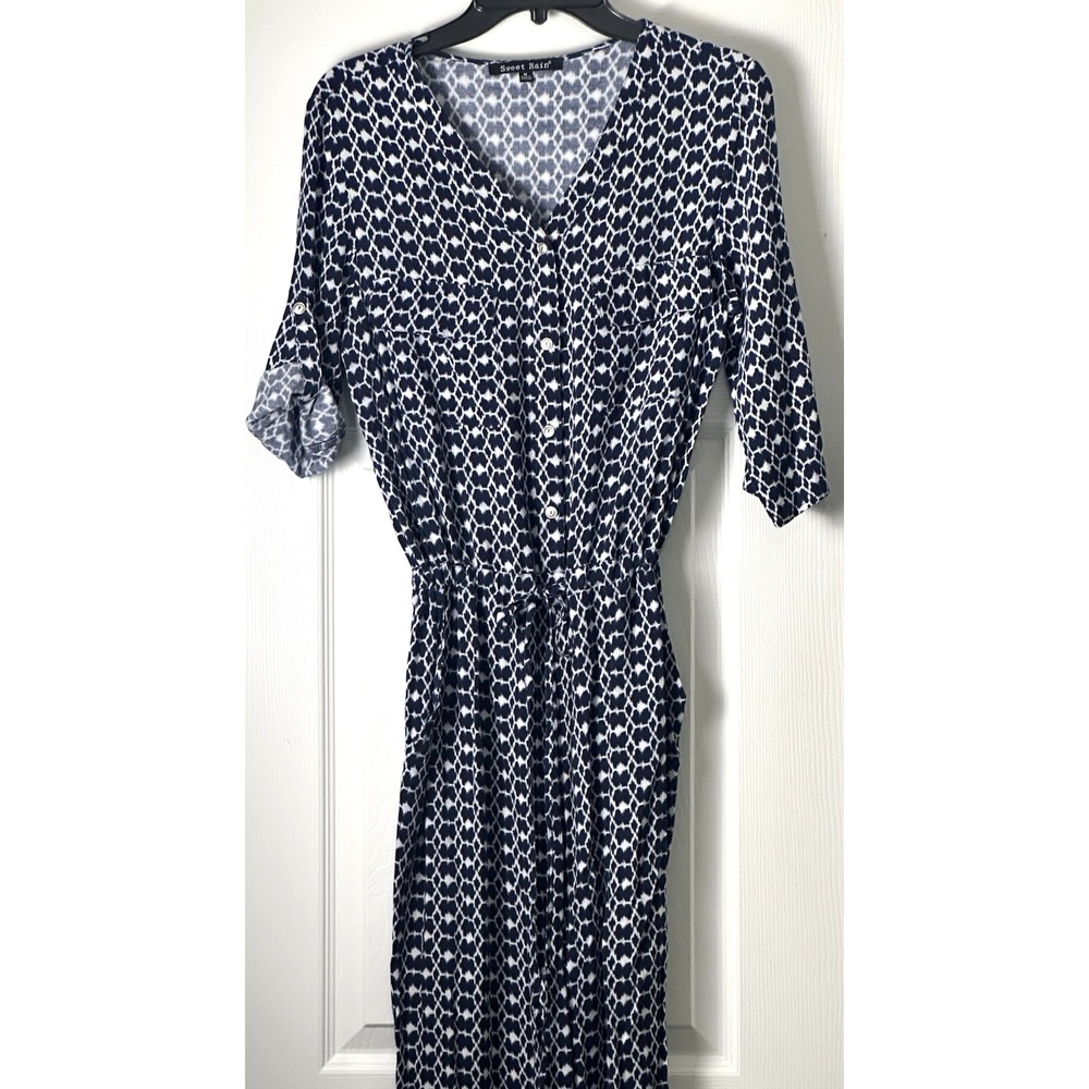 Jumpsuit by Sweet Rain Women's Blue & White Jumpsuit‎ Size (M)